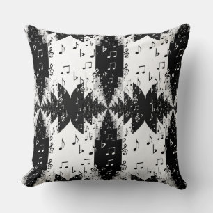 Coussin Notes Echo Noir & Blanc Lancer l'oreiller 2