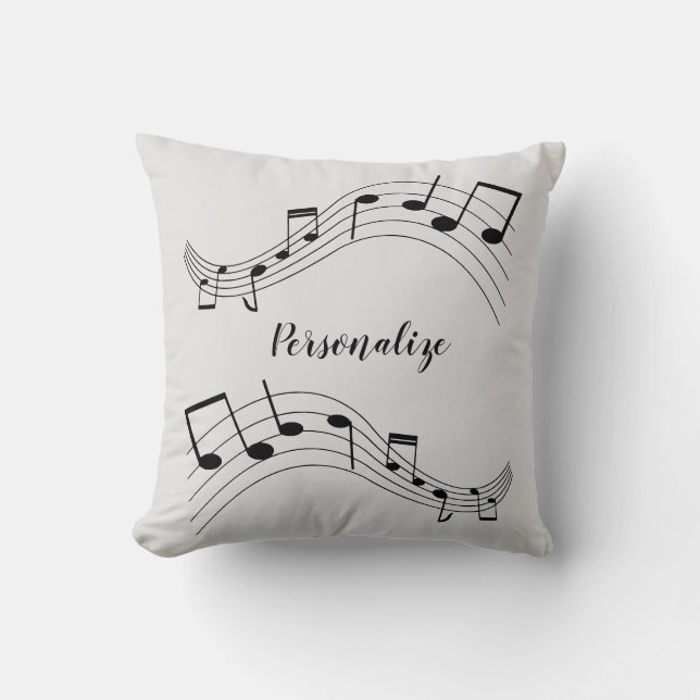 Coussin Notes musicales élégantes Cool tendance Personnali (Recto)
