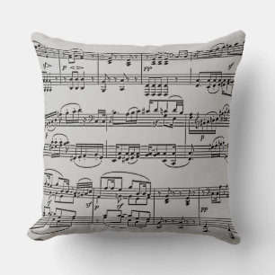 Coussin notes musicales/ partitions
