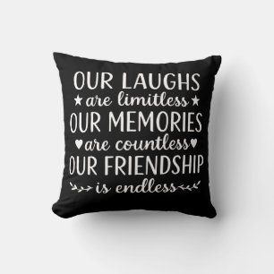Coussin Notre Citation d'Amitié aux Rires Illimités