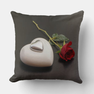 Coussin Notre Coeur & Rose Saint Valentin Jouer l'oreiller