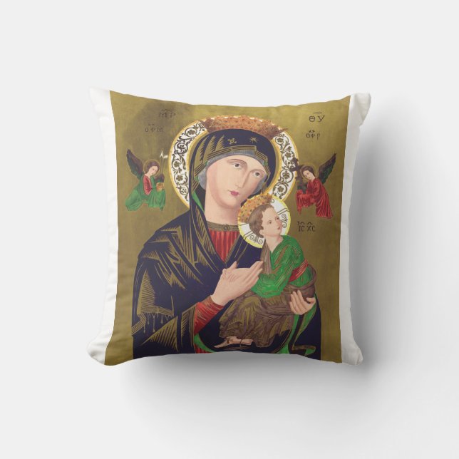 Coussin Notre Dame de Perpetual Aide (Recto)