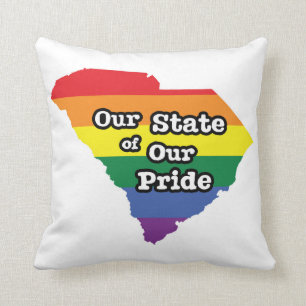 Coussin Notre État de notre fierté  Caroline du Sud