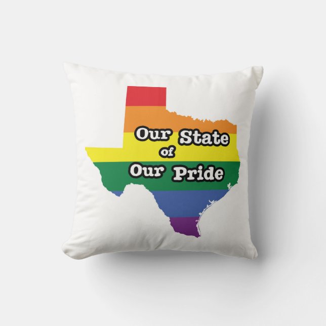 Coussin Notre État de notre fierté| Texas (Recto)
