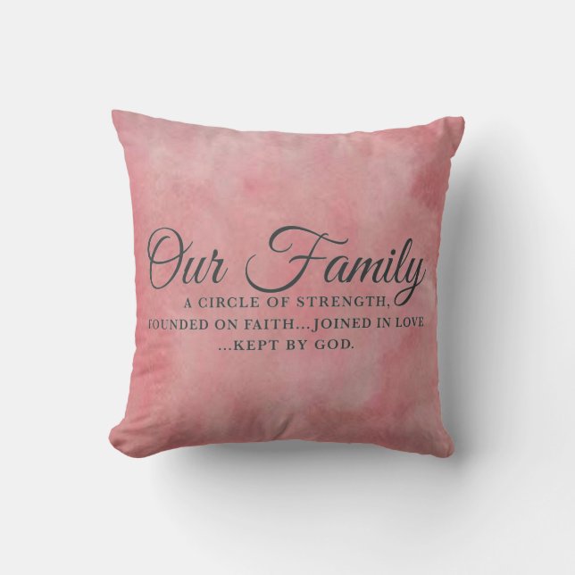 Coussin Notre famille (Recto)