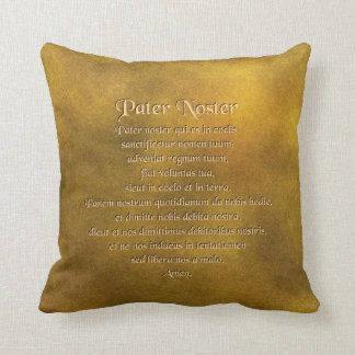 Coussin Notre père dans le carreau latin