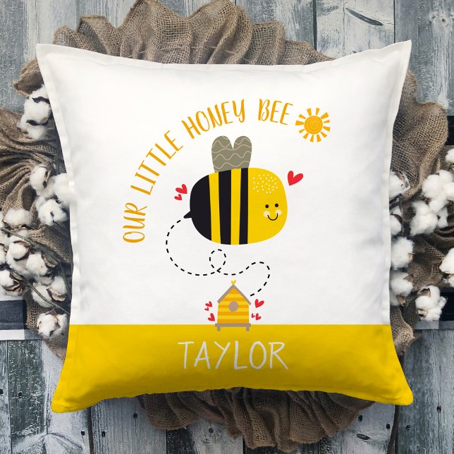 Coussin Notre Petit Miel Bee Cute Kawaii Baby Boy ou Girl (Créateur téléchargé)