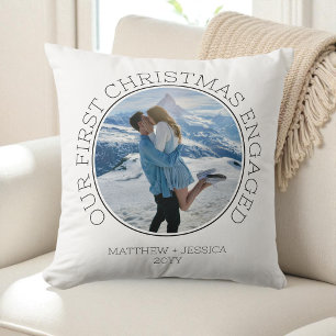 Coussin Notre premier Noël fiancé Simple Moderne 2 Photo