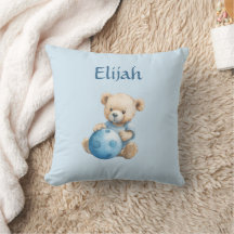 Nounours ourson avec balle bleue