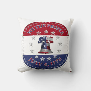 Coussin Nous le Peuple Juillet 4 1776 Cloche avec 13 & 50 