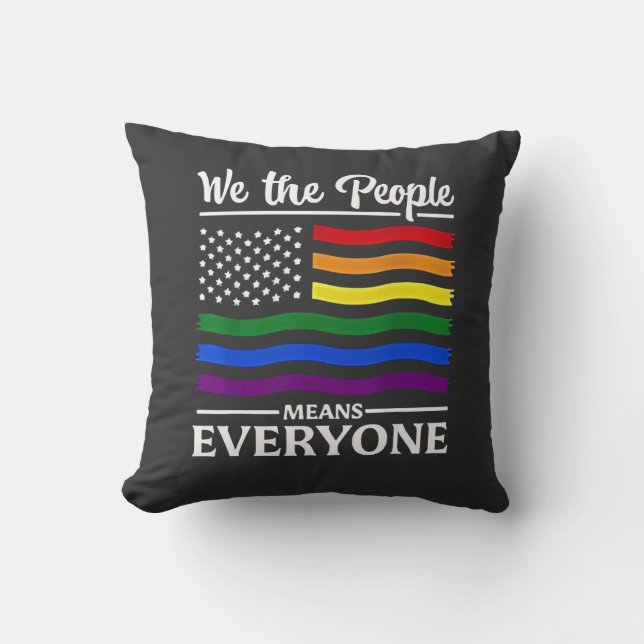 Coussin Nous Les Gens Signifie Tout Le Monde De La Fierté  (Recto)