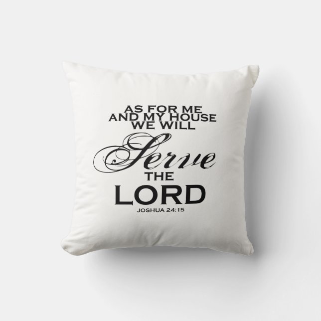 Coussin Nous servirons le seigneur (Recto)
