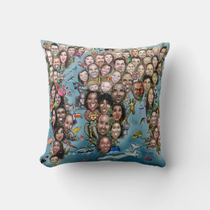Coussin Nous sommes tous dans ce monde