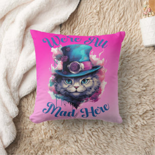 Coussin Nous sommes tous fous ici - Alice au pays des merv