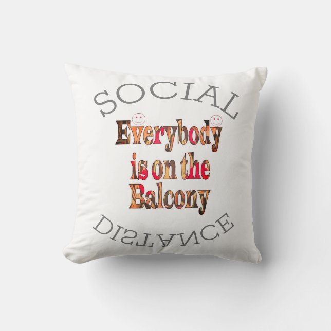 Coussin Nous survivrons à COVID-19 : Un message de résilie (Recto)