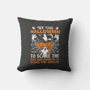 Coussin Nous Utilisons Citrouilles Fantômes Sorcière Araig