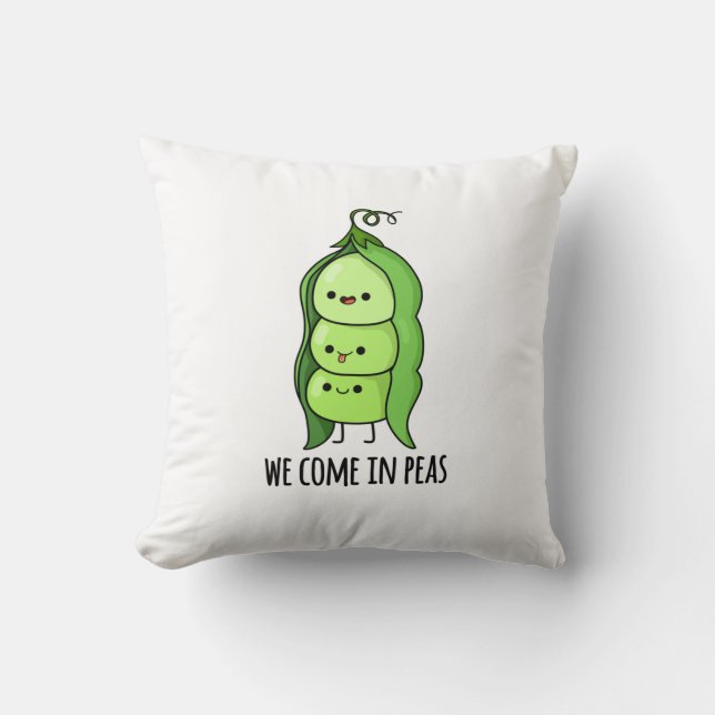 Coussin Nous Venons En Pois Drôle Pun De Pois (Recto)