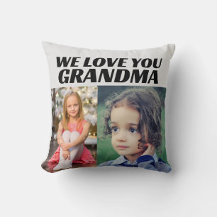 COUSSIN NOUS VOUS AIMONS GRANDMA PHOTO JETER PILLOW
