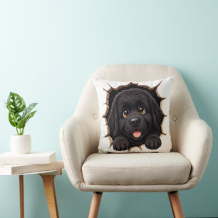 Coussin Nouveau-Né Terre-Neuve Cachottier