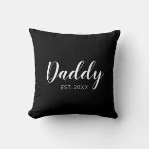 Coussin Nouveau Papa Établi 2022 typographie