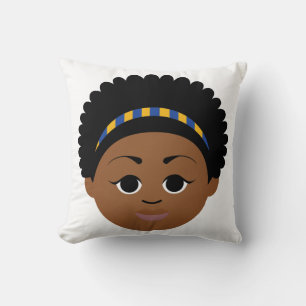 Coussin NOUVEAUTÉ ! Faire-part de naissance bleu et or per