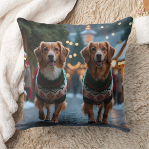 Coussin Nouvelle-Écosse Toller de Noël Neige Vacances