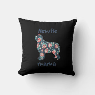 Coussin Nouvelle maman   maman chien de terre-neuve présen