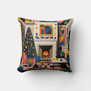 Coussin Nouvelle Vague Art Pop Noël des Années 80