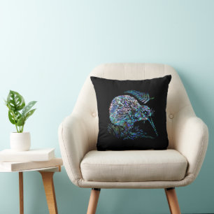 COUSSIN NOUVELLE-ZÉLANDE KIWI ET FERN PAUA