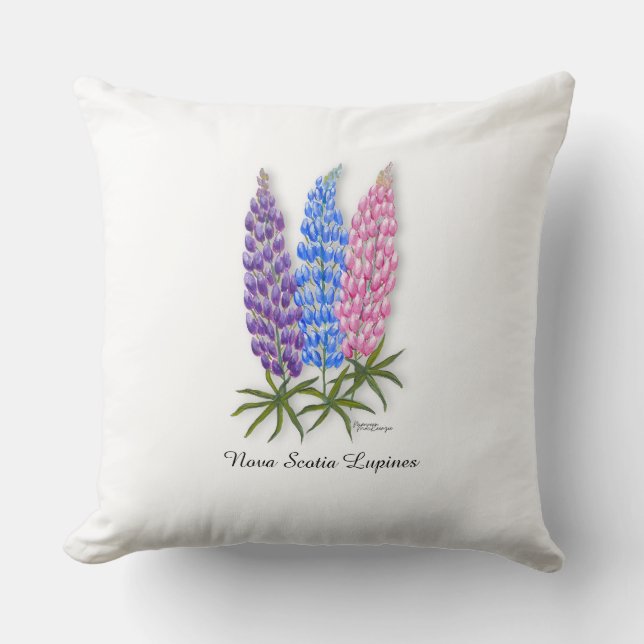 Coussin Nova Scotia Lupines (Recto)
