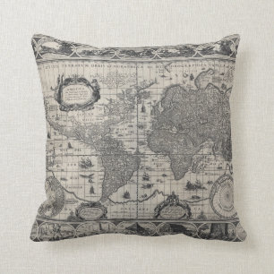 Coussin Nova totius terrarum, 1606 Antique World Map
