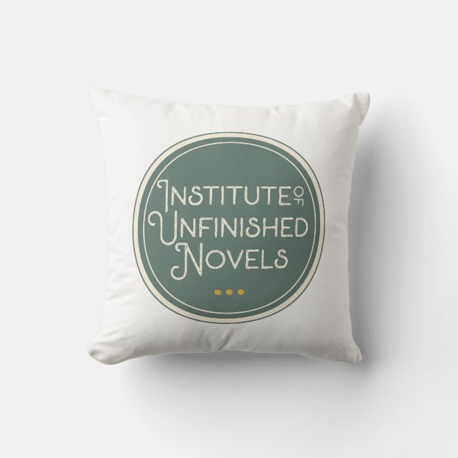 Coussin Novel inachevé | Livre cadeau Lover | Écrivain (Recto)