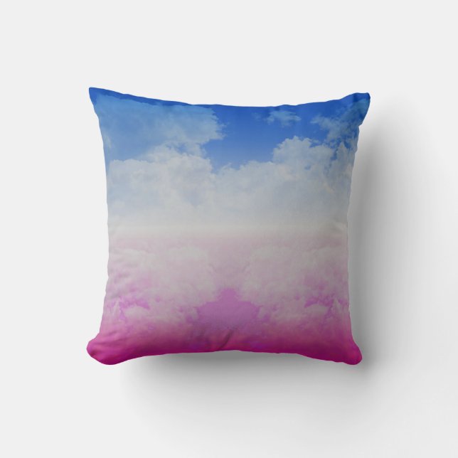 Coussin Nuages de couleur deux (Recto)