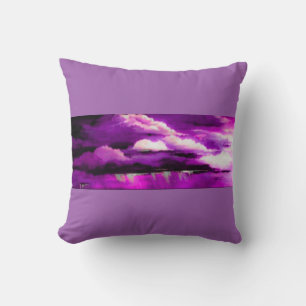 Coussin Nuages de tempête rose