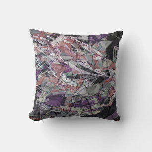 Coussin nuages du soir design abstrait