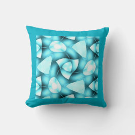 Coussin Nuances de Geometrics tordu par Aqua