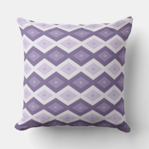 Coussin Nuances de lavande motif diamant