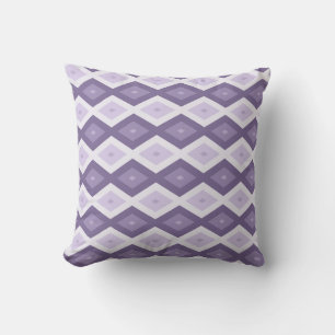 Coussin Nuances de lavande motif diamant