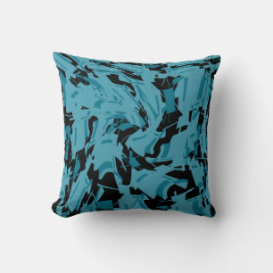 Coussin Nuances de turquoise avec impression de petites fo