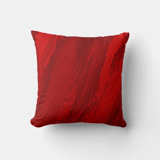 Coussin nuances diagonales Abstraites de conception rouge (Recto)