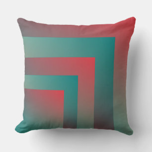 Coussin nuances turquoises coralliennes