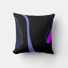 Coussin Nuit de la Comète : Bleu Abstrait, Violet & Noir