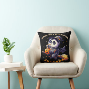 Coussin Nuit d'Halloween lunatique : L'astronaute de Panda