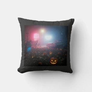 Coussin Nuit d'Halloween sinistre