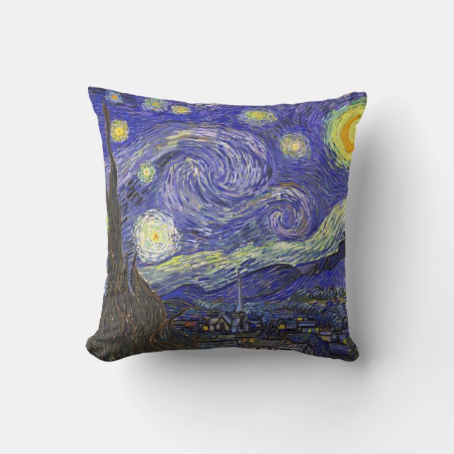 Coussin Nuit étoilée au-dessus de Rhone van Gogh Lancer l' (Recto)