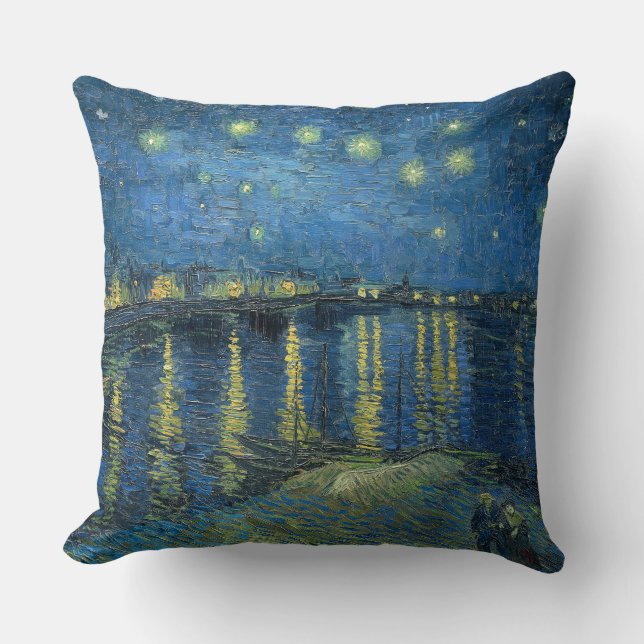 Coussin Nuit étoilée sur le Rhône Vincent van Gogh (Recto)