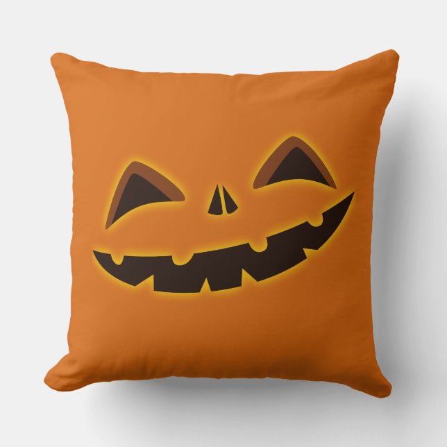 Coussin Nuit Gourde d'Halloween (Recto)