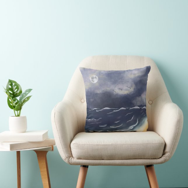 Coussin Nuit orageuse sur la mer (Chaise)