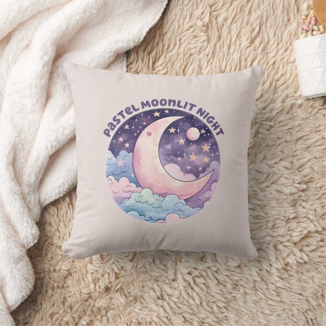 Coussin Nuit Pastel Moonlit - Dreamcent Crescent Moon (Couverture)