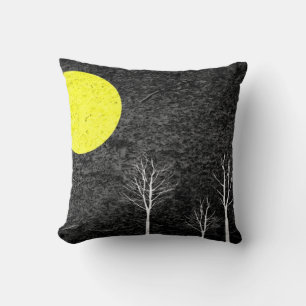 Coussin Nuit Pleine lune Peinture Abstraite